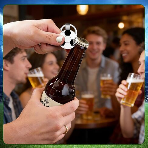 Soccer Bottle Opener Keychain - Premium Zinc Alloy Football Fan Gift with Pull Tab Design, Sports Souvenir for Beer Parties, Game Day & Soccer Enthusiasts (2026 Cup) in Saudi Arabia