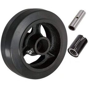 CasterHQ - 6" X 2" RUBBER ON CAST IRON WHEEL - 500 LBS CAPACITY in Kuwait
