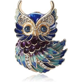 Enamel Bird Brooch for Women Rhinestones Owl/Hummingbird/Eagle/Toucan Lapel Pin Cute Bird Brooches Jewelry Gifts for Mom Wife in Kuwait