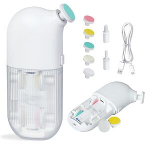 مبرد أظافر كهربائي للأطفال مع مقص، أداة تشذيب أظافر الأطفال 5 في 1 مع ضوء LED، مقص أظافر قابل لإعادة الشحن للأطفال الرضع والبالغين، ضوضاء منخفضة، يتضمن 5 وسادات مبرد، غزال أصفر in Kuwait
