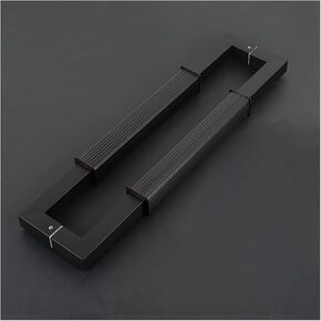 Black Double Sided Push Pull Door Handles for Glass or Wood Doors, Commercial Modern Large Barn Door Handle in Kuwait