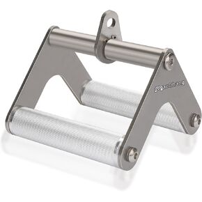 Dual D-Row Handle Stainless Steel Body with Aluminum Grips - Heavy-Duty 880 lb. Cable Attachment for Home Gyms, Universal V-bar pulldown Attachment for Ligament Workouts and Weight Training in Saudi Arabia