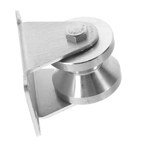 Ciieeo الفولاذ المقاوم للصدأ بكرة مزدوجة محامل الأسطوانة للأبواب المنزلقة عجلة بكرة معدنية شديدة التحمل للمسار والكابل استخدام 2-Pack in Kuwait