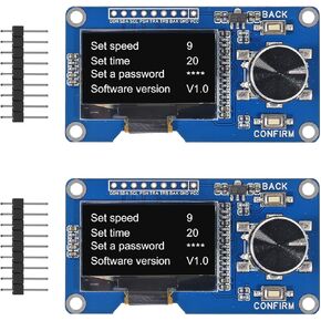 AITRIP 2PCS 1.3-inch OLED Module Button EC11 Rotary Encoder IIC Interface LCD Screen for Arduino -White in Kuwait