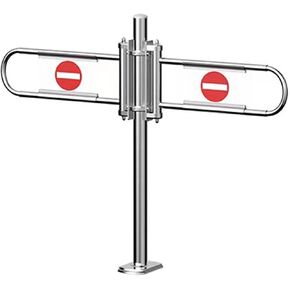 بوابة أمان معدنية تغلق تلقائيًا - بوابة متأرجحة في اتجاه واحد لعداد أمين الصندوق في السوبر ماركت والمستودعات والمول - أسود، 100 × 100 سم × 6.3 سم - حل مدخل آمن in Kuwait