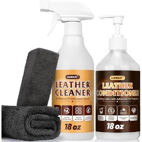 Leather Cleaner and Conditioner Kit-2×18oz Leather Care For Car Seats, Furniture, Couches, Shoes & Boots, Christmas Stocking Stuffers Gifts for Men Women White Elephant Gifts Adults Teens in Kuwait