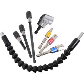 Homoyoyo 1 مجموعة الحفر الكهربائية مرنة رمح تمديد بت ومجموعة محول المقبس للسيارات المنزلية والمشاريع in Kuwait