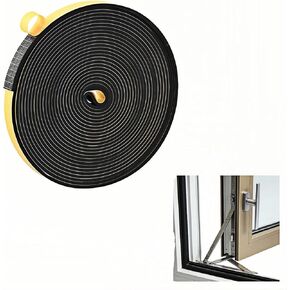 شريط إسفنجي متين لختم الطقس: لاصق قوي، تقليل الضوضاء وتوفير الطاقة، مادة إسفنجية CR عالية الكثافة، 1/2 بوصة × 1/4 بوصة × 13 قدم للأبواب والنوافذ والتيار المتردد - شريط ختم سهل التقشير واللصق in Kuwait