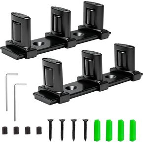 3-Roller Adjustable Sliding Closet Door Floor Guide Upgrade Kit (2 Pack), Black Bottom Mount for Bypass, Double Bypass & Barn Doors in Kuwait