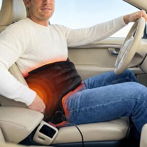 حزام تسخين السيارة لسائقي الشاحنات: كهربائي 12/24 فولت ساخن للغاية 159 درجة فهرنهايت - 30 ثانية تخفيف أكثر دفئًا لأسفل الظهر - اخرج دون إعاقة بعد القيادة طوال اليوم - إيقاف تلقائي لمدة 4 ساعات وقابل للغسل in Kuwait