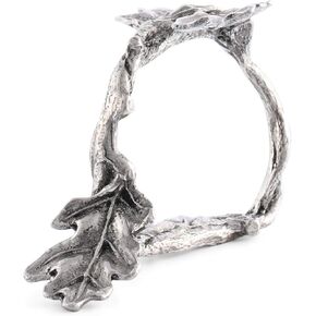 Vagabond House Pewter Metal Oak Leaf Napkin Ring (Sold as Single Ring) Artisan Crafted Designer Ring 1.5 inch Tall in Kuwait