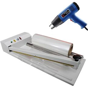 Heat Sealing Machine, Shrink Wrapping Machine with Heat Gun, Heat Sealer for POF PVC Film, Manual Heat Sealing Machine, simultaneous Sealing and Cutting,60cm in Kuwait