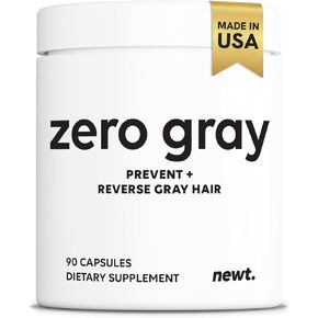 ZERO GRAY™ – Anti Grey Hair Supplements to Reverse Gray Hair Permanently Fast | Restore Natural Color & Prevent Grey Hair Growth | Biotin, Vitamins, Catalase Supplement Men & Women | 90 Capsules in Saudi Arabia