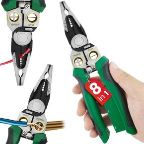 أداة تعرية أسلاك 8 في 1 مع جهاز اختبار الجهد الكهربي وأدوات المكشكش الكهربائية، أداة تعرية الأسلاك الكهربائية، أدوات قطع الأسلاك واختبار الكهرباء، الفقرة الكهربائية in Kuwait