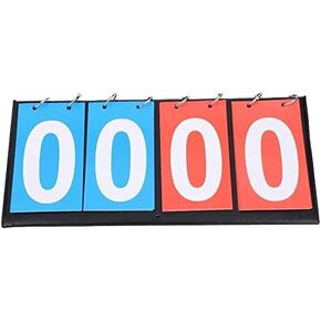 Flip Scoreboard Score Flip Board Basketball Scoreboard,2/3/4 Digit Portable Flip Sports Scoreboard Score Counter for Table Tennis Basketball Football Volleyball,4-Digit in Kuwait