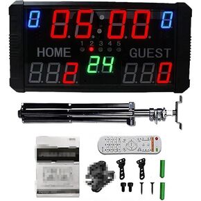 LED Portable Desktop Scoreboard, Professional Outdoor 14 Digit Multi Sport Electronic Digital Basketball Scoreboard,Suit B in Kuwait