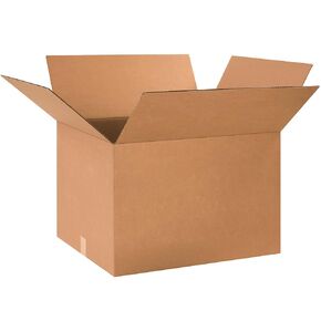 BOX USA 28x24x20 صناديق مموجة، كبيرة، 28 طولًا × 24 عرضًا × 20 ارتفاعًا، عبوة من 10 قطع | الشحن، التعبئة والتغليف، النقل، صندوق تخزين للمنزل أو العمل، صناديق بالجملة قوية in Kuwait
