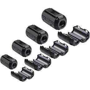 20/100PCS 3.5/5/7/9/13m Black Magnetic Snap-on Noise Filter Ring Clamp Choke Coil Clip Snap Cable(11MM-ui650,20 PCS) in Kuwait