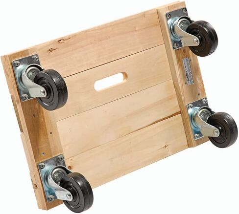 Global Industrial Hardwood Dolly with Solid Deck, 36" L x 24" W, 1200 Lb. Capacity, 4" Hard Rubber Swivel Casters, Assembly Required, General Purpose Dolly in Saudi Arabia