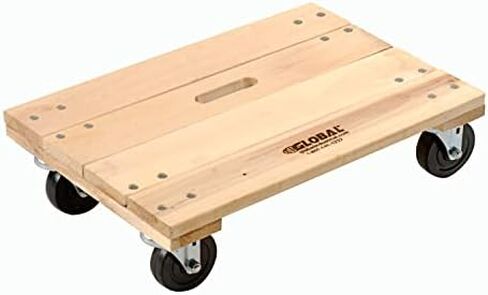 Global Industrial Hardwood Dolly with Solid Deck, 36" L x 24" W, 1200 Lb. Capacity, 4" Hard Rubber Swivel Casters, Assembly Required, General Purpose Dolly in Saudi Arabia