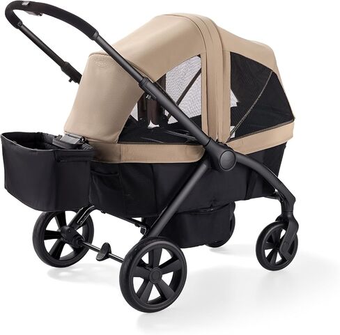 Graco Ready2Roll Stroller Wagon - All-Terrain Stroller Wagon for 2 Kids, Compact Folding Wagon, Accepts Infant Car Seats in Saudi Arabia