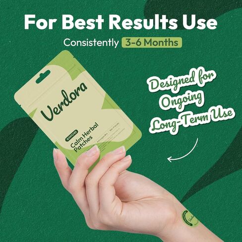 رقعات مهدئة لتخفيف التوتر من فيردورا - رقعات أذن طبيعية لتخفيف التوتر، مزيج عشبي طبيعي أشواغاندا، مستخلص فاكهة الحمضيات جونوس للتركيز والاسترخاء in Kuwait