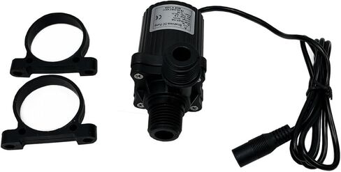 SHYSKY DC40F-1240 مضخة مياه صغيرة بدون فرش DC 12V 14W، 206GPH 13ft، مقاومة للماء، منافذ مترابطة 1/2 بوصة، آمنة منخفضة الضوضاء ومستقرة للعمل على المدى الطويل، غاطسة أو استخدام الأرض، للتبريد الصغير، والبستنة in Kuwait