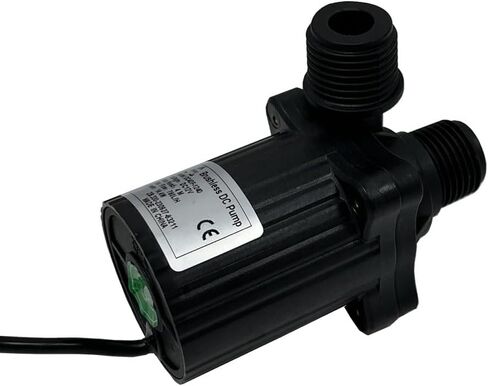 SHYSKY DC40F-1240 مضخة مياه صغيرة بدون فرش DC 12V 14W، 206GPH 13ft، مقاومة للماء، منافذ مترابطة 1/2 بوصة، آمنة منخفضة الضوضاء ومستقرة للعمل على المدى الطويل، غاطسة أو استخدام الأرض، للتبريد الصغير، والبستنة in Kuwait