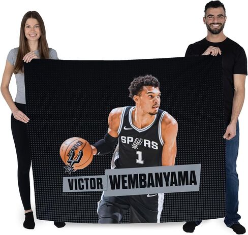 Northwest NBA San Antonio Spurs Victor Wembanyama Printed Wall Hanging Tapestry, 34 x 40 in, Woven Polyester Fabric, Decorative Fan Art for Bedroom Office Living Room in Saudi Arabia