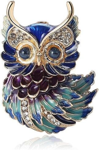 Enamel Bird Brooch for Women Rhinestones Owl/Hummingbird/Eagle/Toucan Lapel Pin Cute Bird Brooches Jewelry Gifts for Mom Wife in Saudi Arabia