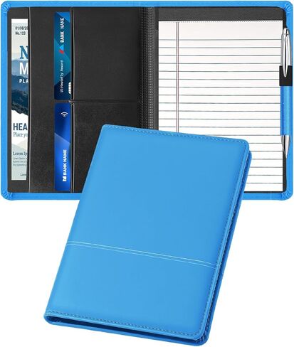 Classic Padfolio/Junior Portfolio Folder Case, A5 Business Organizer Binder for Men Women, 5 x 8 Writing Pad Included, Dark Purple in Kuwait