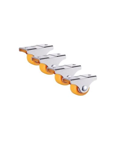 (Pack of 4) 1 Inch Furniture Linear Wheels Rigid Plastic PP Silent Directional Fixed Casters Sliding Door Pulleys in Saudi Arabia