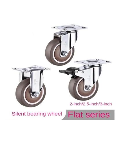 (Pack of 4) 3-inch Brake casters Rubber Silent Light Furniture Shelf Wheels in Saudi Arabia