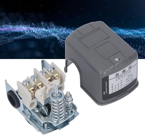 Oumefar Water Pressure Control Switch, Pressure Switch Female Thread NPT 3/8 Inch 0.14-0.28MPa High Strength 220V AC for Home in Saudi Arabia