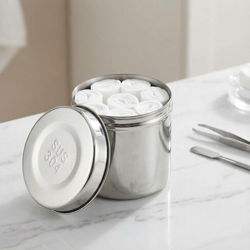 COHEALI Stainless Steel Container Stainless Steel Rustproof Dressing Jar Unguent Storage Can Gauze Holder for Hospital Coffee Container in Saudi Arabia