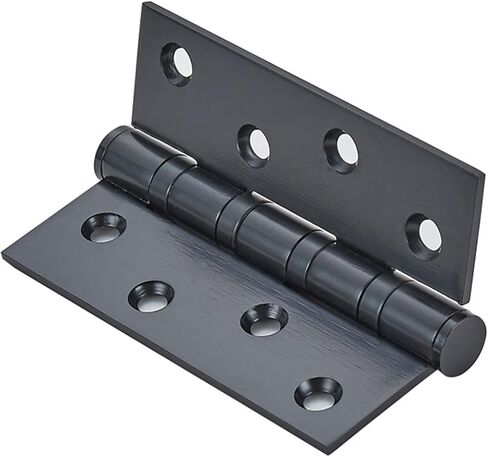 304 Stainless Steel Door Hinges Hardware Accessories for Metal Doors Black Flush with Rounded Corners 1Pcs in Saudi Arabia