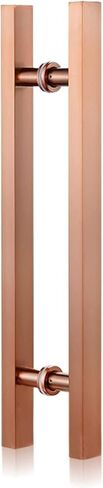 Modern Push Pull Bar Handle,Stainless Steel Commercial Door Handle,H-Shape Square Glass Door Handles for Sliding Barn Door,Double Sided Hardware in Saudi Arabia
