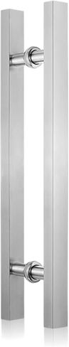 Modern Push Pull Bar Handle,Stainless Steel Commercial Door Handle,H-Shape Square Glass Door Handles for Sliding Barn Door,Double Sided Hardware in Saudi Arabia