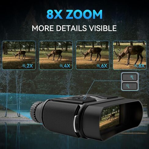 نظارات رؤية ليلية بسعة 32 جيجابايت للظلام التام، مناظير رقمية للرؤية الليلية بالأشعة تحت الحمراء مع شاشة عالية الدقة مقاس 3 بوصات لمراقبة وتسجيل هدايا عيد الميلاد للرجال. in Kuwait