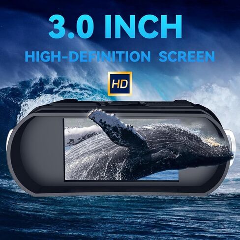 نظارات رؤية ليلية بسعة 32 جيجابايت للظلام التام، مناظير رقمية للرؤية الليلية بالأشعة تحت الحمراء مع شاشة عالية الدقة مقاس 3 بوصات لمراقبة وتسجيل هدايا عيد الميلاد للرجال. in Kuwait