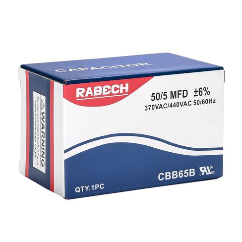 50/5uF 50/5MFD AC Capacitor CBB65B 50 5 uF MFD 50+5uF 370V/440V Round Dual Run Start A/C Capacitors ±6% for Air Conditioner in Kuwait