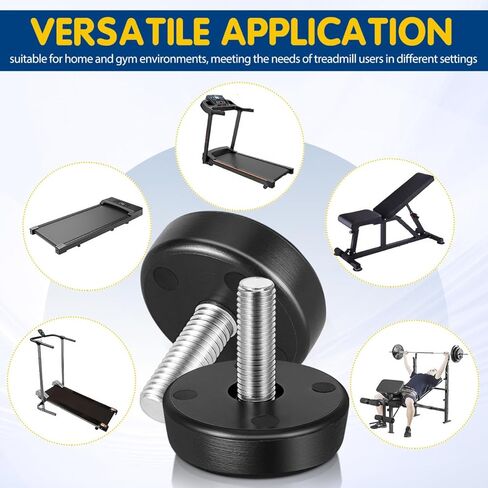 Kisangel 4pcs Thread Furniture Feet Levelers, Adjustable Furniture Feet Screw in, Exercise Machine Mounting Bolts for Home Gym Threaded Equipment Replacement in Saudi Arabia