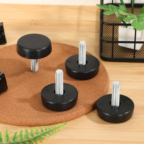 Kisangel 4pcs Thread Furniture Feet Levelers, Adjustable Furniture Feet Screw in, Exercise Machine Mounting Bolts for Home Gym Threaded Equipment Replacement in Saudi Arabia