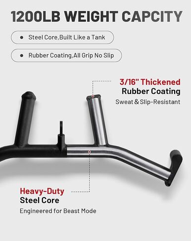 Mikolo 2-in-1 Lat Pulldown Bar, Narrow and Wide Grip Lat Pull Down Attachments for Home Gym,Neutral Grip Cable Machine Attachments for Back and Upper Body Training in Kuwait