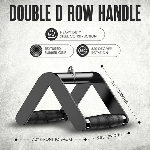 Houseables Cable Machine Attachment, Cable Attachments for Gym, Pull Down Bar, Lat Pulldown, Weight Machine Accessories, Gym Equipment Accessories, Triceps Rope, V Bar, D, Exercise Handles, Workout in Saudi Arabia
