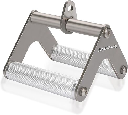 Dual D-Row Handle Stainless Steel Body with Aluminum Grips - Heavy-Duty 880 lb. Cable Attachment for Home Gyms, Universal V-bar pulldown Attachment for Ligament Workouts and Weight Training in Saudi Arabia