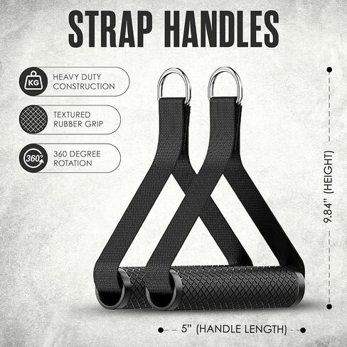 Houseables Cable Machine Attachment, Cable Attachments for Gym, Pull Down Bar, Lat Pulldown, Weight Machine Accessories, Gym Equipment Accessories, Triceps Rope, V Bar, D, Exercise Handles, Workout in Saudi Arabia
