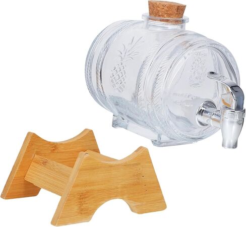 1set Glassware Drink Barrel Wine Dispenser Drink Dispenser for Home Parties in Saudi Arabia