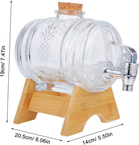 1set Glassware Drink Barrel Wine Dispenser Drink Dispenser for Home Parties in Saudi Arabia