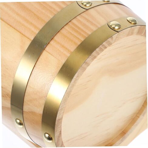 Cabilock Wooden Wine Barrel 0.8L Decorative Aging Barrel for Home Use for Red Wine Beer Storage Crafted from Pine Wood Traditional Design in Saudi Arabia